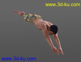3D打印模型Swimming Animations for Genesis 8的图片