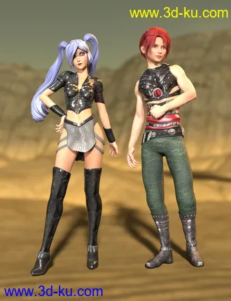 3D打印模型SY Aiko 3 and Hiro 3 Clones for Genesis 8的图片