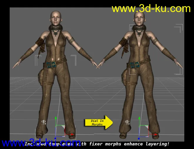 SY Aiko 3 and Hiro 3 Clones for Genesis 8模型的图片6