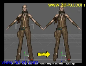 3D打印模型SY Aiko 3 and Hiro 3 Clones for Genesis 8的图片