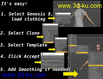 3D打印模型SY Victoria 3 and Michael 3 Clones for Genesis 8的图片