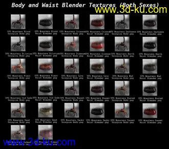 3D打印模型SYS Monsters in the Dark Textures for SY Scorpion Folk的图片