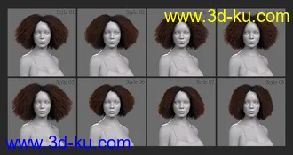 3D打印模型Tallia Hair for Genesis 8 and 8.1 Females的图片