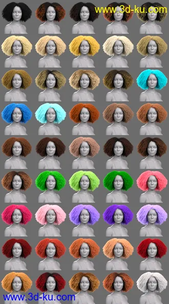 3D打印模型Tallia Hair for Genesis 8 and 8.1 Females的图片