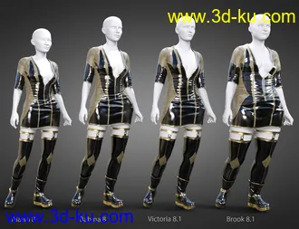 3D打印模型TEC2 Outfit for Genesis 8.1 Females的图片