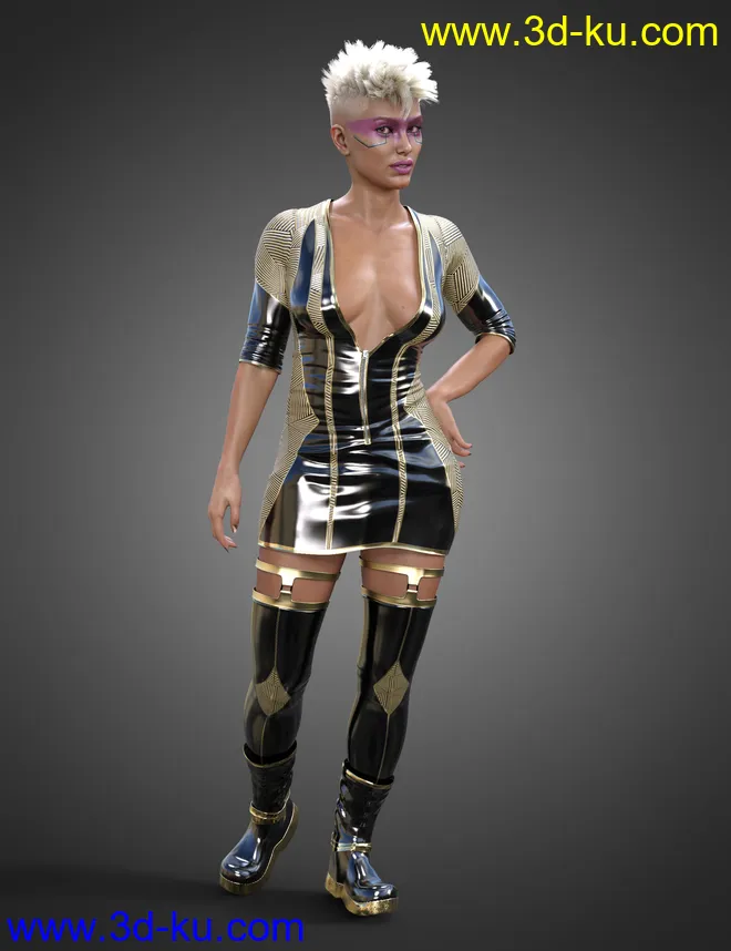 TEC2 Outfit for Genesis 8.1 Females模型的图片3