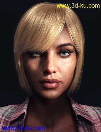 3D打印模型TG Hair for Genesis 8 Females的图片