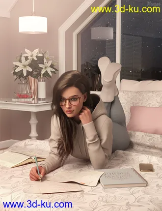 3D打印模型The Good Student Poses Sign Language and Expressions for Genesis 8 Female的图片
