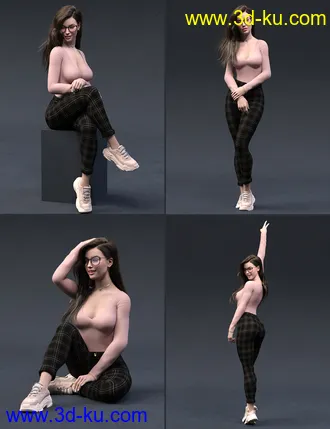 3D打印模型The Good Student Poses Sign Language and Expressions for Genesis 8 Female的图片
