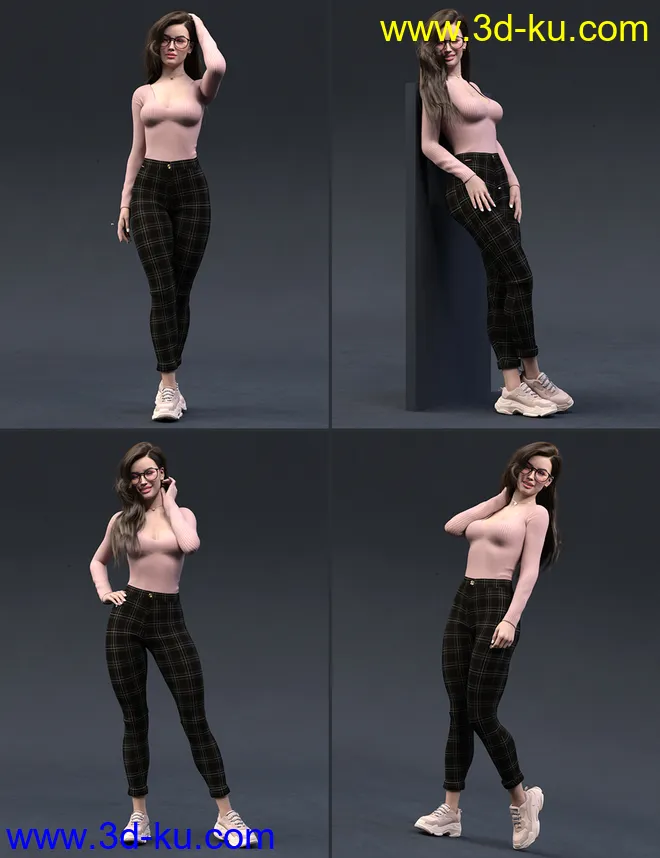 The Good Student Poses Sign Language and Expressions for Genesis 8 Female模型的图片5