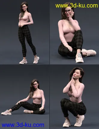 3D打印模型The Good Student Poses Sign Language and Expressions for Genesis 8 Female的图片