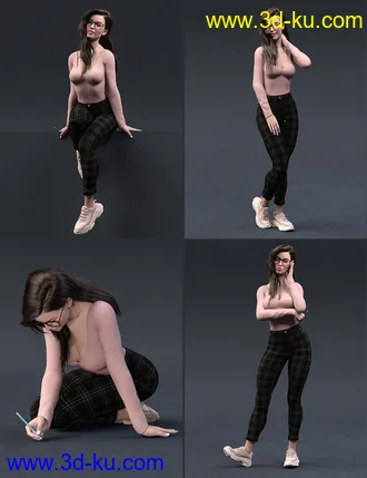 3D打印模型The Good Student Poses Sign Language and Expressions for Genesis 8 Female的图片