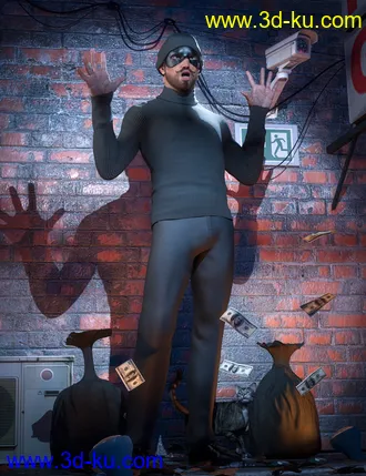 3D打印模型The Heist Outfit for Genesis 8.1 Male的图片
