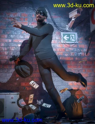 3D打印模型The Heist Outfit for Genesis 8.1 Male的图片