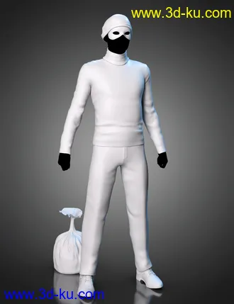 3D打印模型The Heist Outfit for Genesis 8.1 Male的图片