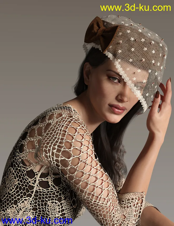 Timeless Treasures Headwear for Genesis 8 Females模型的图片1