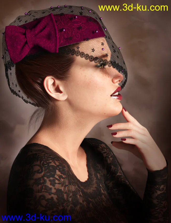 Timeless Treasures Headwear for Genesis 8 Females模型的图片2