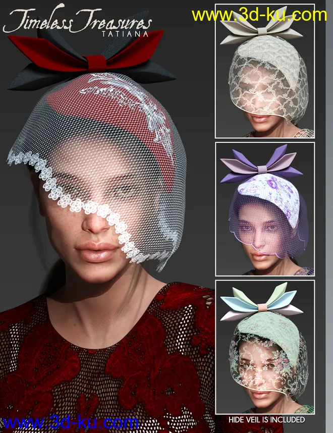 Timeless Treasures Headwear for Genesis 8 Females模型的图片6