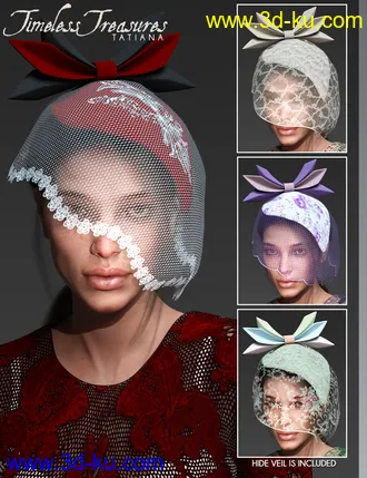 3D打印模型Timeless Treasures Headwear for Genesis 8 Females的图片