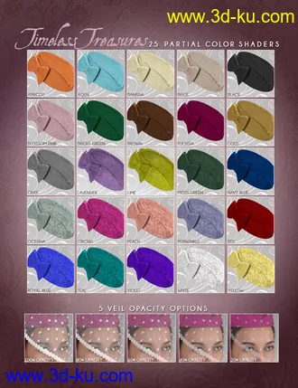 3D打印模型Timeless Treasures Headwear for Genesis 8 Females的图片