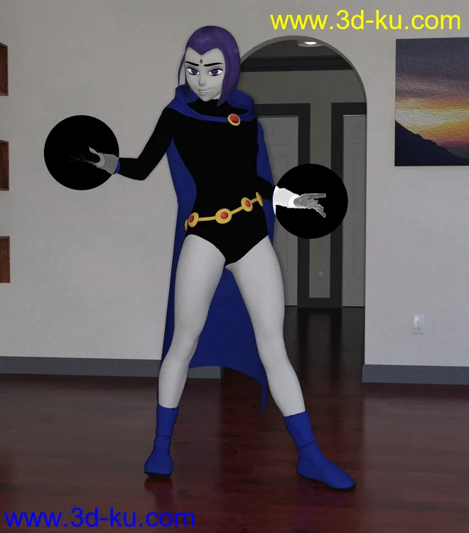 Toon Raven for Genesis 8模型的图片1