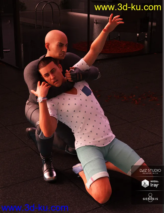 Tough Fighters Poses for Genesis 3 and 8 Male(s)模型的图片3