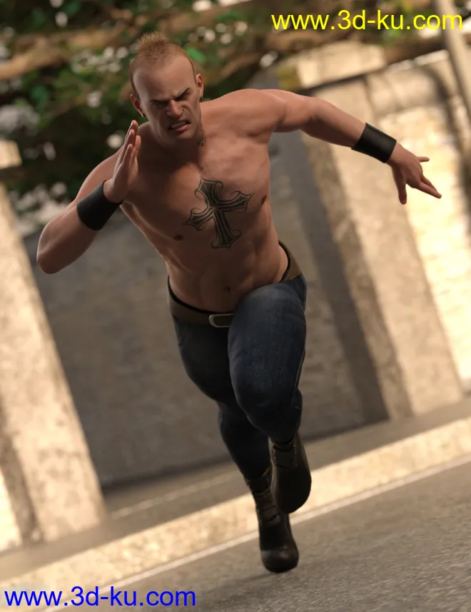 Tough Life Poses for Genesis 8 Male模型的图片2
