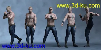 3D打印模型Tough Life Poses for Genesis 8 Male的图片
