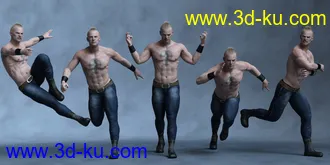 3D打印模型Tough Life Poses for Genesis 8 Male的图片