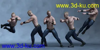 3D打印模型Tough Life Poses for Genesis 8 Male的图片