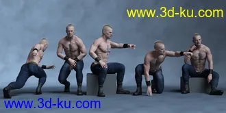 3D打印模型Tough Life Poses for Genesis 8 Male的图片