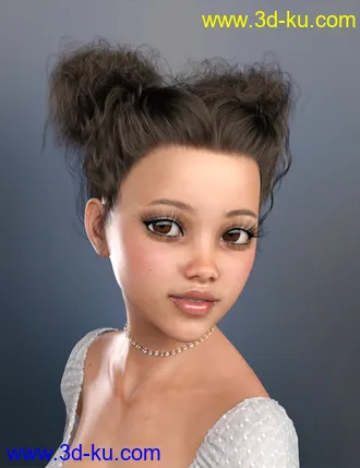 3D打印模型Truli Updo Hair for Genesis 8, 8.1, and Genesis 3 Female的图片