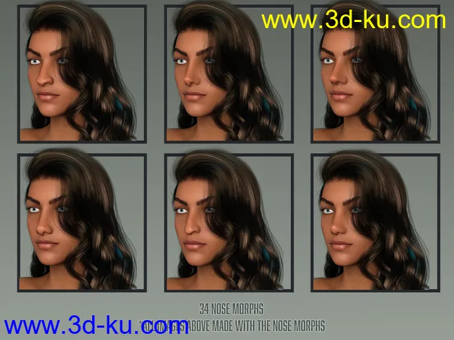 Twizted Detailed Face Morphs for Genesis 8 and 8.1 Female模型的图片2