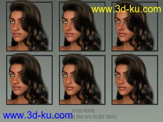 3D打印模型Twizted Detailed Face Morphs for Genesis 8 and 8.1 Female的图片