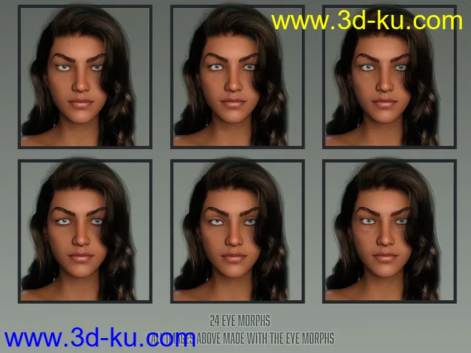Twizted Detailed Face Morphs for Genesis 8 and 8.1 Female模型的图片5