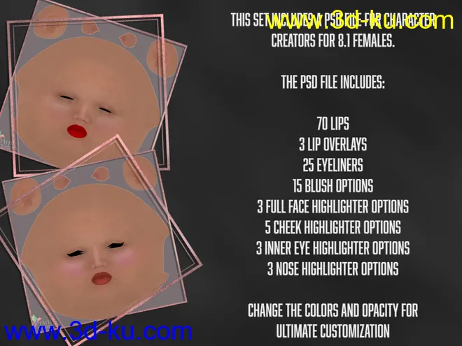 Twizted Makeup Merchant Resource for Genesis 8.1 Female模型的图片7