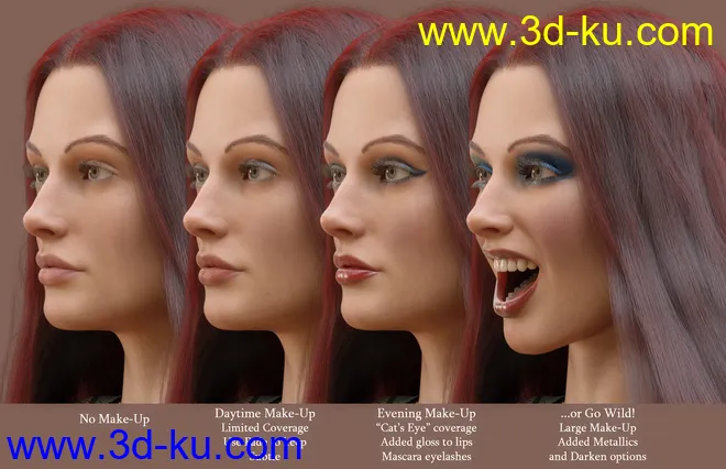 Ultimate PBR Shader Makeup for Genesis 8.1 Females模型的图片5