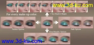 3D打印模型Ultimate PBR Shader Makeup for Genesis 8.1 Females的图片