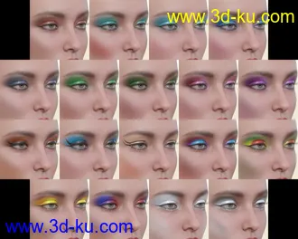 3D打印模型Ultimate PBR Shader Makeup for Genesis 8.1 Females的图片