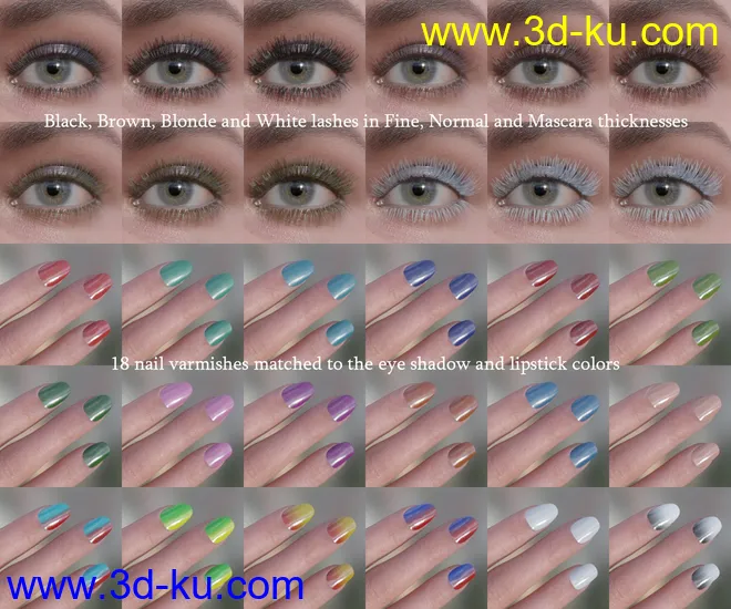 Ultimate PBR Shader Makeup for Genesis 8.1 Females模型的图片9