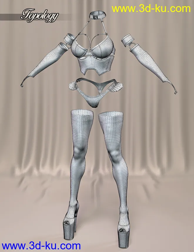 Umbra Outfit for Genesis 8 and 8.1 Females模型的图片10