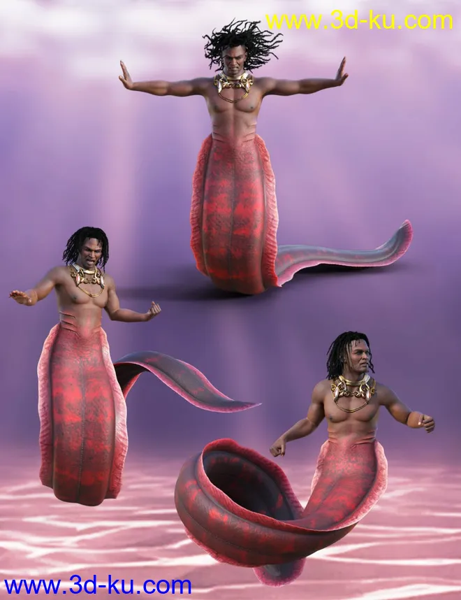 Underwater Creature Poses for Zale 8.1模型的图片1