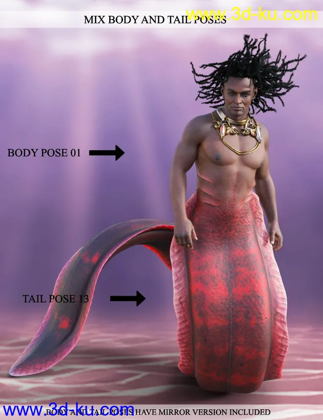 Underwater Creature Poses for Zale 8.1模型的图片2