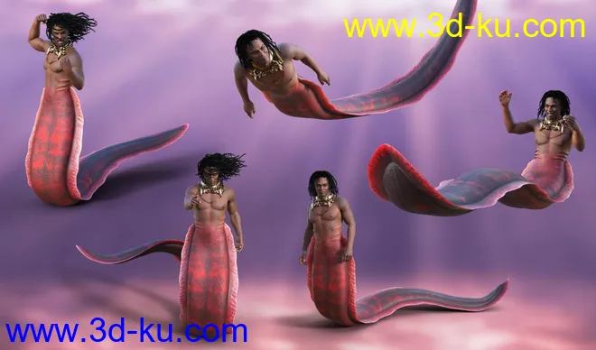 Underwater Creature Poses for Zale 8.1模型的图片4