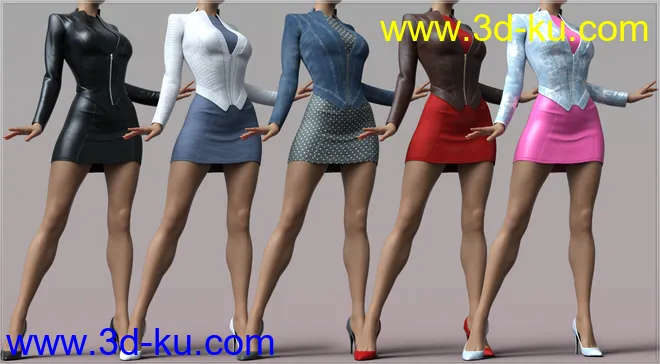 Urban Edge Outfit for Genesis 8 and 8.1 Females模型的图片3