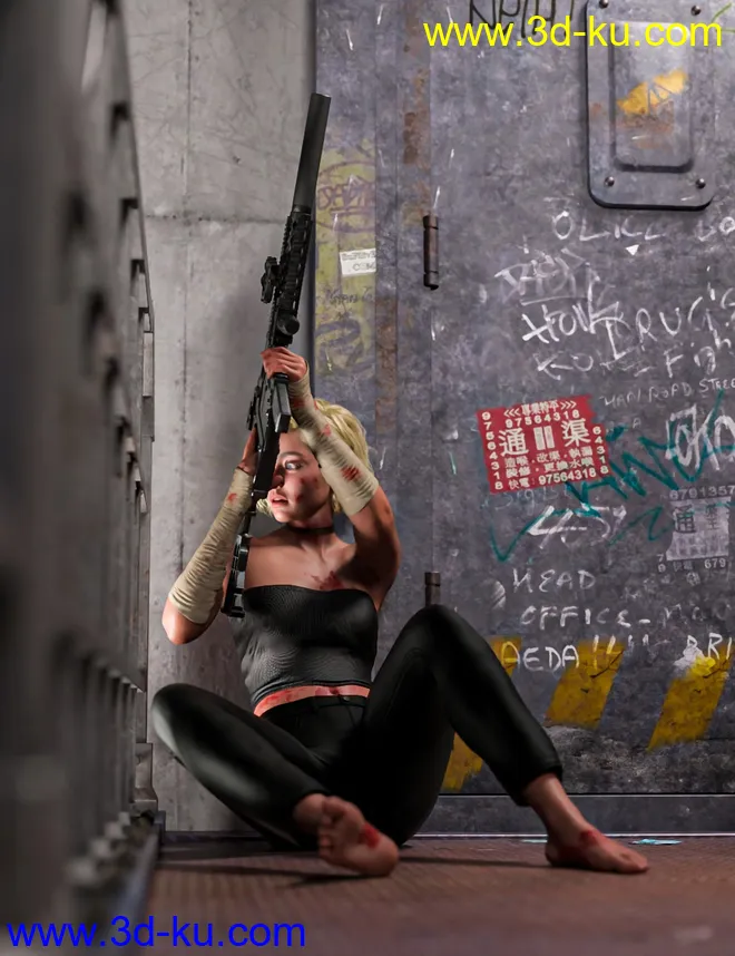 Urban Tactical SMG Poses for Genesis 3 and 8模型的图片6