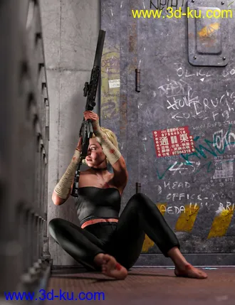 3D打印模型Urban Tactical SMG Poses for Genesis 3 and 8的图片