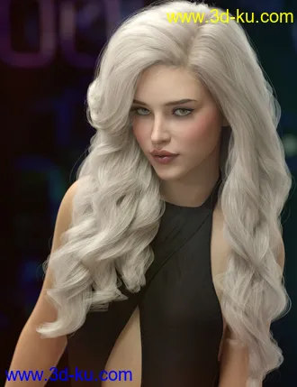 3D打印模型Ursula Hair for Genesis 3, 8, and 8.1 Females的图片