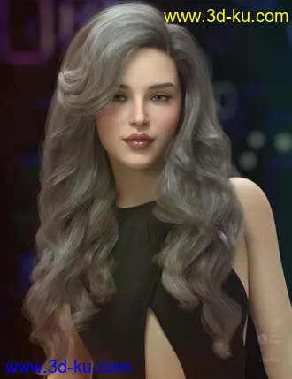 3D打印模型Ursula Hair for Genesis 3, 8, and 8.1 Females的图片
