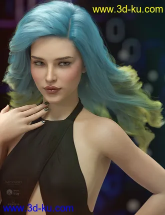 3D打印模型Ursula Hair for Genesis 3, 8, and 8.1 Females的图片